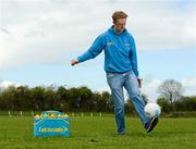 14 May 2012; Colm Cooper and Henry Shefflin announce that any club that collects 500 Lucozade Sports bottle caps in the Club Crusade will win a bottle carrier and will go into a draw to win €5,000. The Club Crusade initiative invites grassroots clubs to sign up and collect Lucozade Sport bottle caps to be in with a chance to win €10,000. For more details visit lucozadesport.ie. In attendance at the announcement is Kerry footballer Colm Cooper. Ballyhale GAA, Ballyhale, Co. Kilkenny. Picture credit: Stephen McCarthy / SPORTSFILE