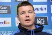 14 May 2012; Leinster's Brian O'Driscoll speaking to the media during a press conference ahead of their Heineken Cup final against Ulster on Saturday. Leinster Rugby Squad Press Conference, UCD, Belfield, Dublin. Picture credit: Matt Browne / SPORTSFILE