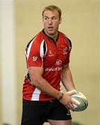 14 May 2012; Ulster's Stephen Ferris in action during squad training ahead of their Heineken Cup final against Leinster on Saturday. Ulster Rugby Squad Training, University of Ulster, Jordanstown, Co. Antrim. Picture credit: Oliver McVeigh / SPORTSFILE