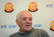 17 May 2012; RTÉ pundit Eamon Dunphy speaking during a press conference at the launch of RTÉ’s EURO 2012 coverage. RTÉ, Donnybrook, Dublin. Picture credit: Stephen McCarthy / SPORTSFILE