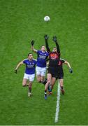 20 August 2017; Aidan O'Shea, left, and Tom Parsons of Mayo compete for the throw-in against Anthony Maher, left, and David Moran of Kerry during the GAA Football All-Ireland Senior Championship Semi-Final match between Kerry and Mayo at Croke Park in Dublin. Photo by Daire Brennan/Sportsfile