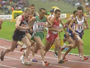 11 August 2002; Mark Carroll of Ireland, 822, in action during the Men's 5000m Final at the European Championships in the Olympic Stadium in Munich, Germany. Photo by Brendan Moran/Sportsfile