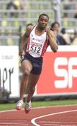 8 August 2002; Darren Campbell of Great Britain in action during the 3rd heat of the Men's 200m first round at the European Championships in the Olympic Stadium in Munich, Germany. Photo by Brendan Moran/Sportsfile