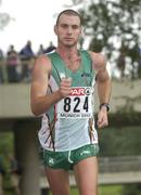 8 August 2002; Jamie Costin of Ireland in action during the Men's 50K Walk Final at the European Championships in the Olympic Stadium in Munich, Germany. Photo by Brendan Moran/Sportsfile