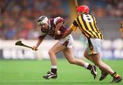 18 August 2002; Brendan Lucas of Galway in action against Ciaran Hoyne of Kilkenny during the All-Ireland Minor Hurling Championship Semi-Final match between Kilkenny and Galway at Croke Park in Dublin. Photo by Damien Eagers/Sportsfile