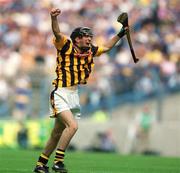 18 August 2002; Alan Healy of Kilkenny celebrates at the final whistle after the All-Ireland Minor Hurling Championship Semi-Final match between Kilkenny and Galway at Croke Park in Dublin. Photo by Damien Eagers/Sportsfile