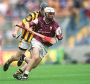 18 August 2002; Declan Garvey of Galway in action against David Prendergast of Kilkenny during the All-Ireland Minor Hurling Championship Semi-Final match between Kilkenny and Galway at Croke Park in Dublin. Photo by Damien Eagers/Sportsfile