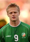 21 August 2002; Damien Duff of Republic of Ireland prior to the International Friendly match between Finland and Republic of Ireland at the Olympic Stadium in Helsinki, Finland. Photo by David Maher/Sportsfile