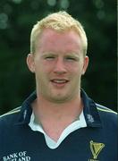 27 August 2002; Des Dillon during a Leinster Rugby squad portrait session at Leinster in Dublin. Photo by Damien Eagers/Sportsfile