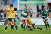 22 August 2017; Cliodhna Moloney of Ireland is tackled by Chloe Butler of Australia during the 2017 Women's Rugby World Cup 5th Place Semi-Final match between Ireland and Australia at Kingspan Stadium in Belfast. Photo by Oliver McVeigh/Sportsfile