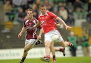 20 May 2012; Ronan Carroll, Louth, shoots to score his side's first goal. Leinster GAA Football Senior Championship, Westmeath v Louth, Pairc Tailteann, Navan, Co. Meath. Photo by Sportsfile