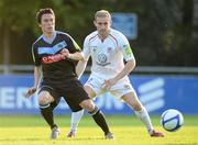 21 May 2012; Tyrone McNeilis, UCD, in action against Alan Keane, Sligo Rovers. Airtricity League Premier Division, UCD v Sligo Rovers, Belfield Bowl, UCD, Belfield, Dublin. Picture credit: David Maher / SPORTSFILE