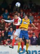 21 May 2012; Ger O'Brien, St Patrick's Athletic, in action against Ben McLaughlin, Dundalk FC. Airtricity League Premier Division, St Patrick's Athletic v Dundalk FC, Richmond Park, Dublin. Picture credit: Barry Cregg / SPORTSFILE