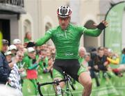 22 May 2012;  Gediminas Bagdonas, An Post Sean Kelly team, celebrates winning the third stage of the 2012 An Post Rás. Gort - Westport. Picture credit: Stephen McCarthy / SPORTSFILE