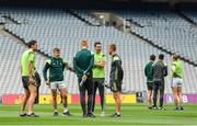 26 August 2017; Kerry players, including from left, Anthony Maher, James O'Donoghue, Johnny Buckley, Bryan Sheehan and Fionn Fitzgerald walk the pitch prior to the GAA Football All-Ireland Senior Championship Semi-Final Replay match between Kerry and Mayo at Croke Park in Dublin. Photo by Brendan Moran/Sportsfile