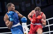 28 August 2017; Dean Gardiner, right, of Ireland exchanges punches with Christian Salcedo of Columbia during their super heavyweight bout at the AIBA World Boxing Championships in Hamburg, Germany. Photo by AIBA via Sportsfile