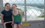 29 May 2012; Members of the 2010 and 2011 TG4/O'Neills Ladies Football All Star teams, Edel Murphy, left, and Aisling Leonard, from Kerry, on a visit to the Niagara Falls on the final day of the tour. 2012 TG4/O'Neills Ladies All-Star Tour, Niagara, Canada. Picture credit: Brendan Moran / SPORTSFILE