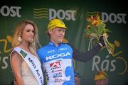 22 May 2012; Roy Eefting, Netherlands Koga, who finished third on the stage with Miss An Post Rás Westport Aoife McGreal following the third stage of the 2012 An Post Rás, into Westport, Co. Mayo. Gort - Westport. Picture credit: Diarmuid Greene / SPORTSFILE