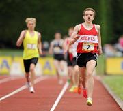 2 June 2012; Karl Griffen, Abbey Vocational, Co. Donegal, on his way to winning the Senior Boys 800m event at the Aviva All Ireland Schools’ Track and Field Championships 2012. Tullamore Harriers AC, Tullamore, Co. Offaly. Picture credit: Tomas Greally / SPORTSFILE