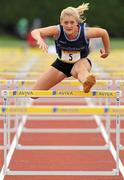 2 June 2012; Sarah Lavin, Castletroy College, Co. Limerick, on her way to winning the Senior Girls 100m Hurdles event at the Aviva All Ireland Schools’ Track and Field Championships 2012. Tullamore Harriers AC, Tullamore, Co. Offaly. Picture credit: Tomas Greally / SPORTSFILE