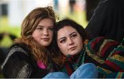 2 September 2017; Aisling Mahon, left, and Lauren McBride, both from Greystones, Co Wicklow, pictured watching the film &quot;Police Academy&quot; at Electric Ireland's Throwback Stage at Electric Picnic, during some 90s nostalgia fun. Electric Ireland, the official energy partner of Electric Picnic, will screen some rad old school movies with family friendly activities and the best poptastic throwback tunes throughout the weekend. Check out festival highlights at facebook.com/ElectricIreland #ThrowbackStage. Photo by Cody Glenn/Sportsfile