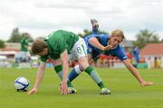 4 June 2012; Eunan O'Kane, Republic of Ireland, in action against Luca Marrone, Italy. UEFA Under-21 Championship 2013 Qualifier, Republic of Ireland v Italy, Showgrounds, Sligo. Picture credit: Stephen McCarthy / SPORTSFILE