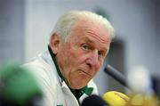 5 June 2012; Republic of Ireland manager Giovanni Trapattoni speaking to the media during a press conference ahead of UEFA EURO 2012 which begins on June 8th. Republic of Ireland EURO2012 Press Conference, Sheraton Sopot Hotel, Gdynia, Poland. Picture credit: David Maher / SPORTSFILE