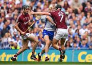 3 September 2017; Tommy Ryan of Waterford is tackled by Aidan Harte of Galway during the GAA Hurling All-Ireland Senior Championship Final match between Galway and Waterford at Croke Park in Dublin. Photo by Brendan Moran/Sportsfile