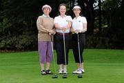 7 June 2012; Seapoint Golf Club, Co. Louth, members Deirdre Brennan, centre, with Marie Wiseman, left, and Una Garvey pictured competing in the 2012 Ladies Irish Open Club Challenge Ulster Final. 28 teams competed for a chance to play in the Ladies Irish Open PRO-AM in Killeen Castle on August 2nd, with Headfort Golf Club claiming the coveted prize. Slieve Russell Golf Club, Co. Cavan. Picture credit: Matt Browne / SPORTSFILE