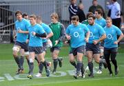 8 June 2012; Ireland's Brian O'Driscoll leads the team during the squad captain's run ahead of their Steinlager Series 2012, 1st test, game against New Zealand on Saturday. Ireland Rugby Squad Captain's Run, Eden Park, Auckland, New Zealand. Picture credit: Ross Setford / SPORTSFILE