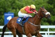 8 June 2012; Backbench Blues, with Fran Berry up, on their way to winning the Nijinsky Stakes. Leopardstown Racecourse, Leopardstown, Co. Dublin. Picture credit: Matt Browne / SPORTSFILE