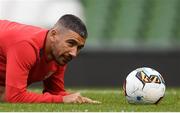 4 September 2017; Aleksandar Kolarov of Serbia during squad training at the Aviva Stadium in Dublin. Photo by Stephen McCarthy/Sportsfile