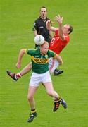 10 June 2012; Seamus Scanlon, Kerry, in action against Alan O'Connor, Cork.  Munster GAA Football Senior Championship, Semi-Final, Cork v Kerry, Pairc Ui Chaoimh, Cork. Picture credit: Diarmuid Greene / SPORTSFILE