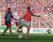 1 September 2002; Oisin McConville of Armagh during the Bank of Ireland All-Ireland Senior Football Championship Semi-Final match between Armagh and Dublin at Croke Park in Dublin. Photo by Pat Murphy/Sportsfile