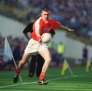 1 September 2002; Oisin McConville of Armagh during the Bank of Ireland All-Ireland Senior Football Championship Semi-Final match between Armagh and Dublin at Croke Park in Dublin. Photo by Pat Murphy/Sportsfile