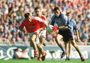 1 September 2002; Alan Brogan of Dublin in action against Enda McNulty of Armagh during the Bank of Ireland All-Ireland Senior Football Championship Semi-Final match between Armagh and Dublin at Croke Park in Dublin. Photo by Brian Lawless/Sportsfile