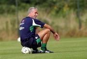3 September 2002; Manager Mick McCarthy during a Republic of Ireland training session at the AUL Complex in Clonshaugh, Dublin. Photo by Damien Eagers/Sportsfile