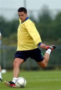 3 September 2002; Ian Harte during a Republic of Ireland training session at the AUL Complex in Clonshaugh, Dublin. Photo by Damien Eagers/Sportsfile