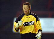 30 August 2002; Bohemians goalkeeper Ashley Barnes during the eircom League Premier Division match between Bohemians and Cork City at Dalymount Park in Dublin. Photo by David Maher/Sportsfile