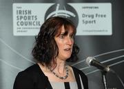 12 June 2012; Director of the Anti-Doping Unit of the Irish Sports Council Dr. Úna May speaking at a Anti-Doping Practical Workshop. Croke Park, Dublin. Photo by Sportsfile