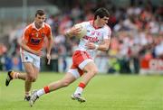 10 June 2012; Daniel McNulty, Tyrone, in action against Ethan Rafferty, Armagh. Electric Ireland Ulster GAA Football Minor Championship, Quarter-Final, Armagh v Tyrone, Morgan Athletic Grounds, Armagh. Picture credit: Brian Lawless / SPORTSFILE