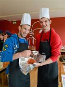 14 June 2012; Irish Olympic athletes John Joe Nevin, left, and Adam Nolan prepare for the Olympics by learning to prepare healthy food during a Wagamama 'Positive Eating' Cooking Class in Wagamama, Blanchardstown, Co. Dublin. Picture credit: Ray McManus / SPORTSFILE