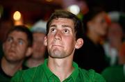 14 June 2012; A Republic of Ireland supporter watches the EURO2012, Group C, game between the Republic of Ireland and Spain in the Submarine Bar, Crumlin, Dublin. Picture credit: Brian Lawless / SPORTSFILE