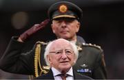 5 September 2017; President of Ireland Michael D Higgins prior to the FIFA World Cup Qualifier Group D match between Republic of Ireland and Serbia at the Aviva Stadium in Dublin. Photo by Brendan Moran/Sportsfile