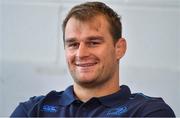 7 September 2017; Rhys Ruddock of Leinster during a Leinster Rugby Press Conference at the RDS Arena in Dublin.   Photo by Brendan Moran/Sportsfile