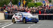 15 June 2012; Garry Jennings and Neil Doherty, Subaru Impreza WRC S14, in action during Stage 7 of the Topaz Donegal International Rally, Buncrana Town, Co. Donegal. Picture credit: Philip Fitzpatrick / SPORTSFILE