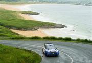 16 June 2012; Garry Jennings and Neil Doherty, Subaru Impreza WRC S14, in action during Stage 16 of the Topaz Donegal International Rally, Knockalla, Co. Donegal. Picture credit: Philip Fitzpatrick / SPORTSFILE