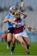 10 September 2017; Denise McGrath of Westmeath in action against Gráinne Free of Dublin during the Liberty Insurance All-Ireland Premier Junior Camogie Championship Final match between Dublin and Westmeath at Croke Park in Dublin. Photo by Piaras Ó Mídheach/Sportsfile