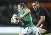 23 June 2012; Sean Cronin, Ireland, attempts to break through the New Zealand defence. Steinlager Series 2012, 3rd Test, New Zealand v Ireland, Waikato Stadium, Hamilton, New Zealand. Picture credit: John Cowpland / SPORTSFILE