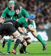 23 June 2012; Kevin McLaughlin, Ireland, attempts to break through the New Zealand defence. Steinlager Series 2012, 3rd Test, New Zealand v Ireland, Waikato Stadium, Hamilton, New Zealand. Picture credit: Ross Setford / SPORTSFILE